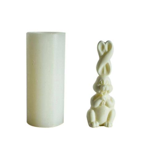 Cute long-eared rabbit silicone mold Easter household products creative DIY process