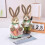 New 2023 Easter Straw Bunny Figurine Creative Easter Rabbit Decoration Straw Rabbit Ornament 4