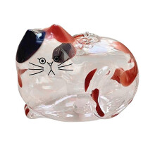 (Three cat cat) Artistic Cats Shape Pet Furs Memorial Storage Box Decorative Pendant Charm Cats Hair Collector Display Case Ornament