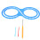 Knitting Loom 8 Shape Plastic Blue Loom Kit with 3