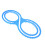 Knitting Loom 8 Shape Plastic Blue Loom Kit with 8
