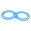Knitting Loom 8 Shape Plastic Blue Loom Kit with 10