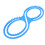 Knitting Loom 8 Shape Plastic Blue Loom Kit with 15