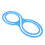 Knitting Loom 8 Shape Plastic Blue Loom Kit with 9