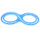 Knitting Loom 8 Shape Plastic Blue Loom Kit with 13