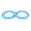Knitting Loom 8 Shape Plastic Blue Loom Kit with 14