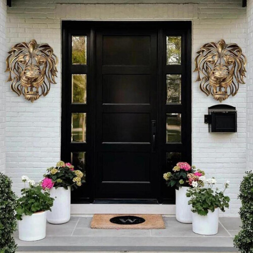 Large lion head wall hanging art sculpture home wall hanging 2