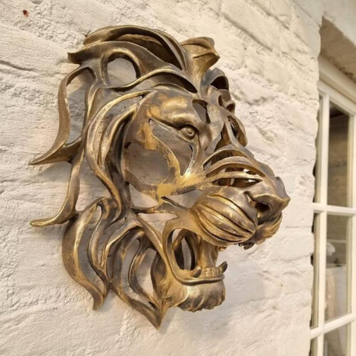 Large lion head wall hanging art sculpture home wall hanging 1
