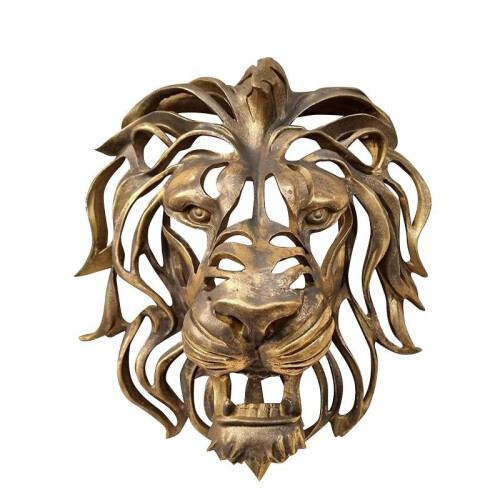 Large lion head wall hanging art sculpture home wall hanging