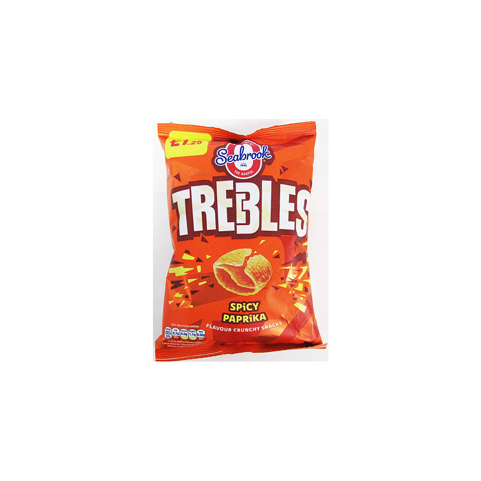 Seabrook Seabrooks Trebles Spicy Paprika 60G (Pack Of 12)