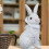 Simulation Bunny Figurine Easter Tabletop Deco Craft Ornament White-A 2