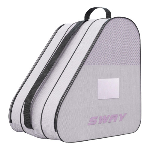 Triangular skate shoe bag, wrinkle, adjustable straps, purple, 402540 cm