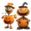 (B) Halloween Miniatures Garden Figurines Resin Pumpkins Ghost Ornaments 5