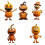 (B) Halloween Miniatures Garden Figurines Resin Pumpkins Ghost Ornaments 2