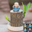 (A,15CM)Hydroponic lucky wood for office - Mini Brazil bamboo stump 1