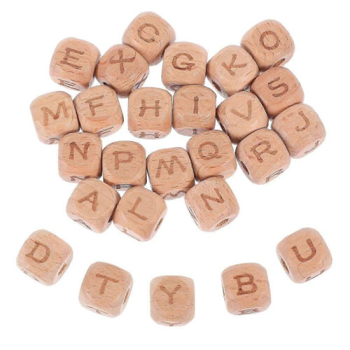 Colorful Letter Bead Multi-Colored Cube Students Home Decoration Crafts 104Pcs 2