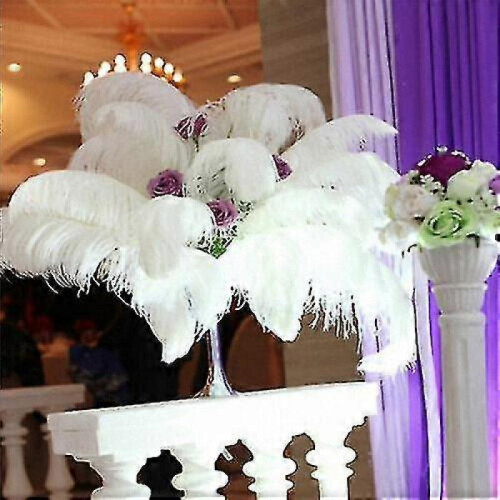 (10pcs,White)1~50pack 30-35cm Large Ostrich Feathers Plume Craft Wedding Party Decorations 2