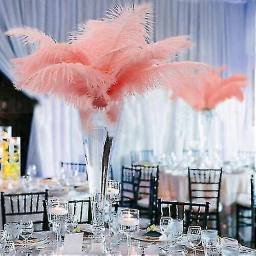 (20pcs,Pink)1~50pack 30-35cm Large Ostrich Feathers Plume Craft Wedding Party Decorations 1