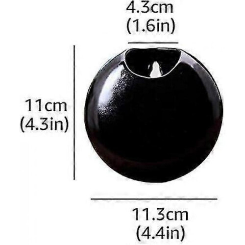 Set Of 2 Mini Wall-Mounted Ceramic Flower Pots White / Black 1