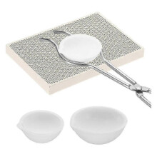 Crucible,100g 250g 500g Crucibles for Melting Metal,Small Quartz Ceramic Crucible Bowl, Tongs Handle and Soldering Board