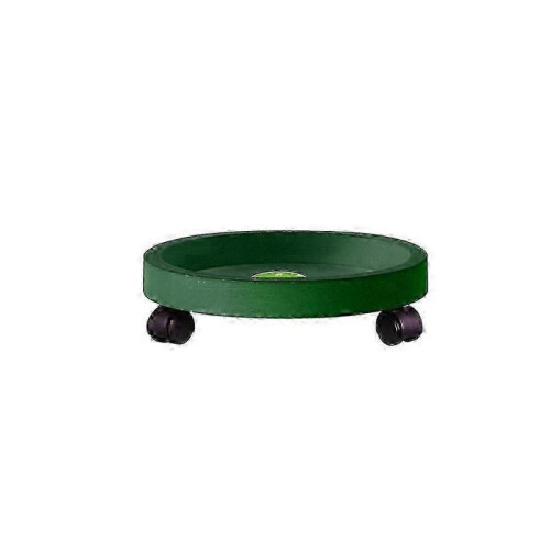 Green Round Tray Plant Stand 35cm with Wheels - Red 33cm 1