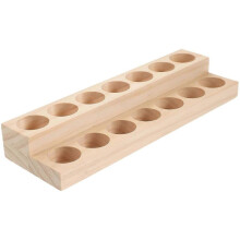 Essential Oil Display Stand Pine Material Desktop Organization Rectangular Shape 1Pack