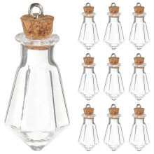 Glass Material Bottles present Giving Tiny Vials Conical Shape 10Set