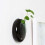 Set of 2 mini wall-mounted ceramic flower pots White / black 4