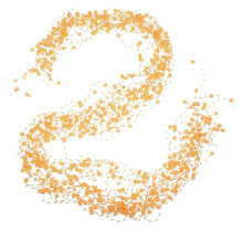 Artificial Pearl Strings Floral Arrangement Bouquet Table Centerpiece 120X0.8cm Orange Plastic 30Pcs