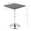 Homcom HOMCOM Adjustable Height Bar Table with Metal Frame and Square Tabletop 8