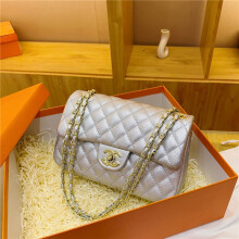 (Silver) Fashionable crossbody square bag on shoulder bag