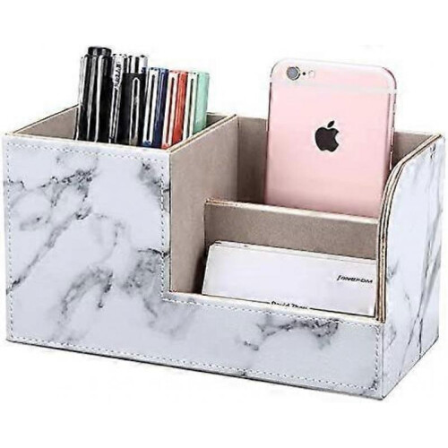 Pencil holder (Gold Border & White Marble) 1