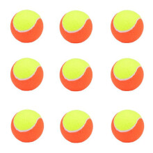 9 pieces elasticity soft beach tennis ball high quality training rubber tennis balls Ref: 9135