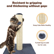 Cat Scratching Post Scratching Post For Cats Kitten Large Scratcher Post with Ball Toy 40cm