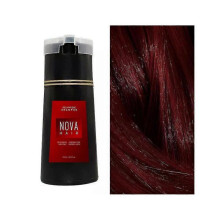 (Red) Nova Hair Dye Shampoo, Nova Hair Instant Dye Shampoo,Hair Color Shampoo for Hair