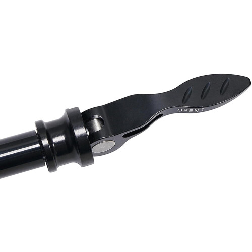 Secure locking of mountain bike front fork shafts through axles, quickrelease levers, aluminum constructions for endurance 2