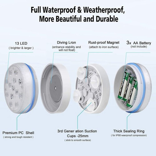 Lay-Z-Spa LED Hot Tub Light Accessory 7 Color Underwater Light 2