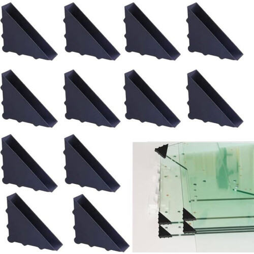 Glass Table Corner Protector, 12Pcs Triangle Corner Protector, Plastic Glass Table Shelf Corner Guards