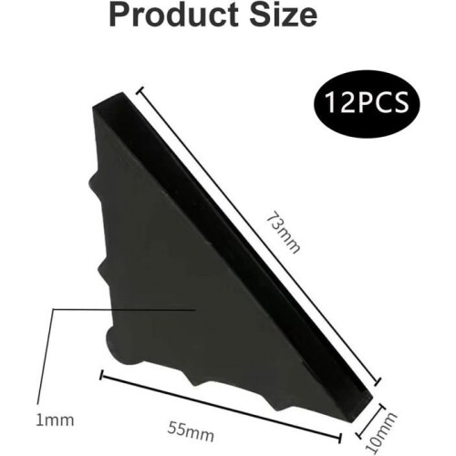 Glass Table Corner Protector, 12Pcs Triangle Corner Protector, Plastic Glass Table Shelf Corner Guards 1