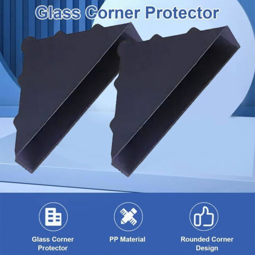 Glass Table Corner Protector, 12Pcs Triangle Corner Protector, Plastic Glass Table Shelf Corner Guards 2