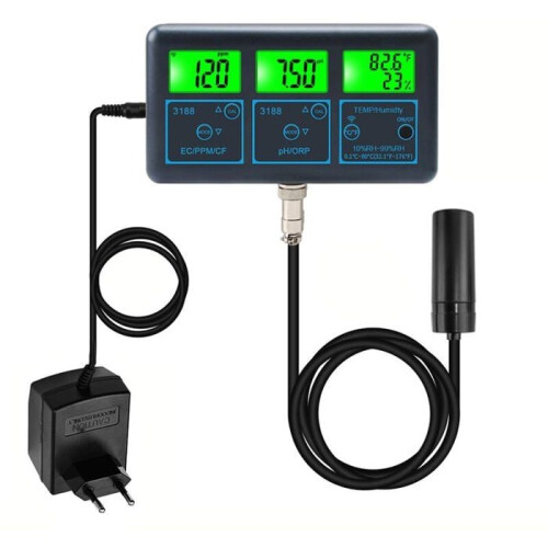 Wifi 7in1 Water Quality Tester Multi-parameter Water Analyzer Digital Display Ph/Orp/Ec/Ppm/Cf/Humidity/Temperature
