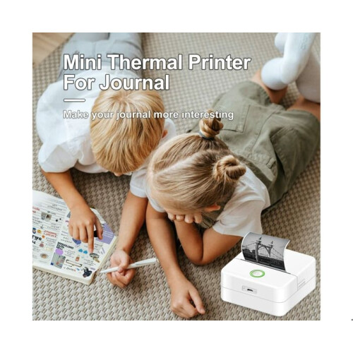 Mini Inkless Sticker Printer, Portable Bluetooth Pocket Printer, Sticker Maker for Notes, Photo 1