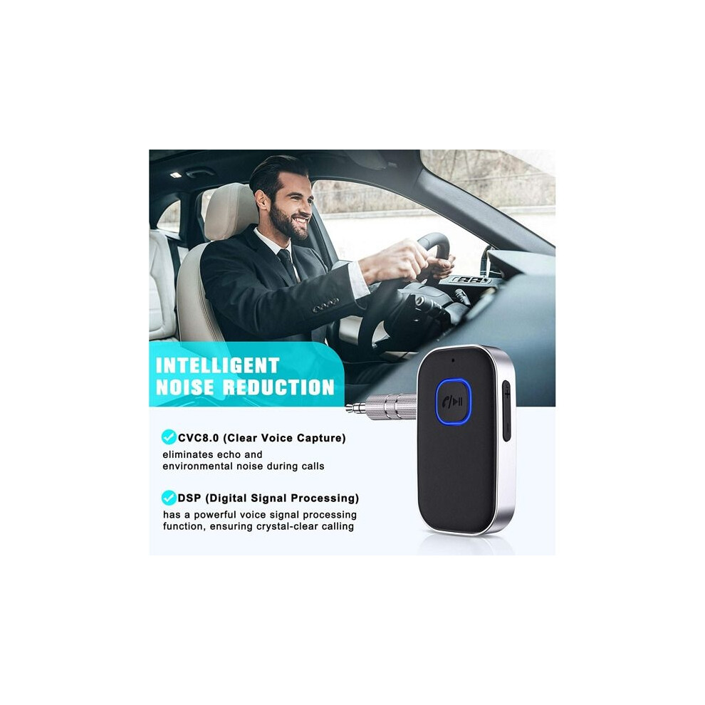 Bluetooth 5.0 Receiver For Car, Noise Cancelling Bluetooth Aux Adapter, Bluetooth Music Receiver For Home Stereo 9400448094271