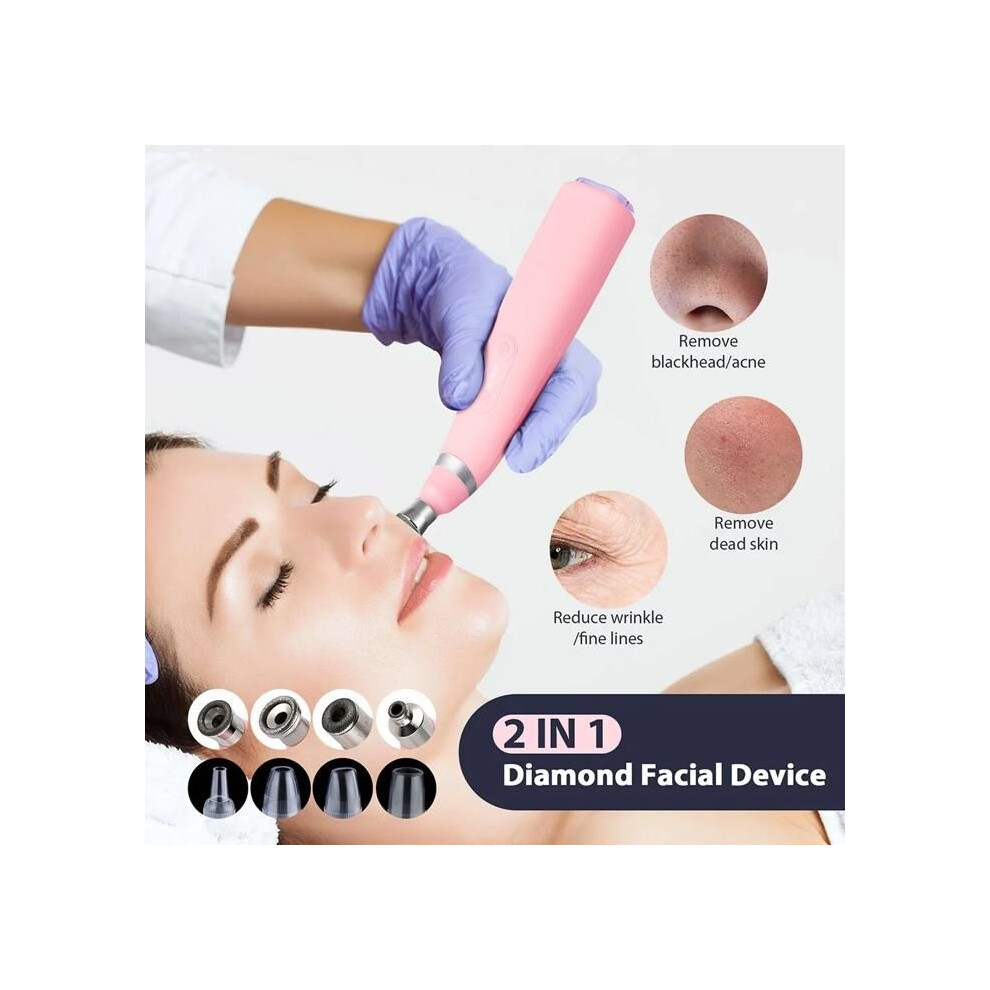 Aihontai Portable Diamond Microdermabrasion Exfoliator Facial Cleanser Vacuum Exfoliating Remove Blackheads