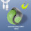 Interactive cat toy with replaceable tail, USB rechargeable striped plastic ball, random movement - Green 1