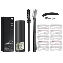 Eyebrow Print Suit Natural Hairline Powder Lazy Natural Eyebrow Makeup Non-Blooming Fast Eyebrow Card - Dark Gray)