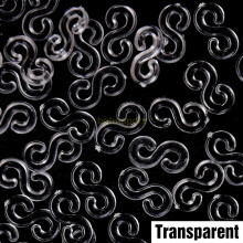 (400PCS Transparent) S Clips Rubber Band Clips Loom Clips for Loom Bracelets