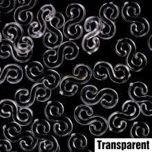 (300PCS Transparent) S Clips Rubber Band Clips Loom Clips for Loom Bracelets