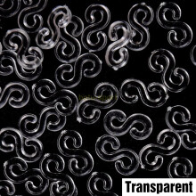 (100PCS Transparent) S Clips Rubber Band Clips Loom Clips for Loom Bracelets