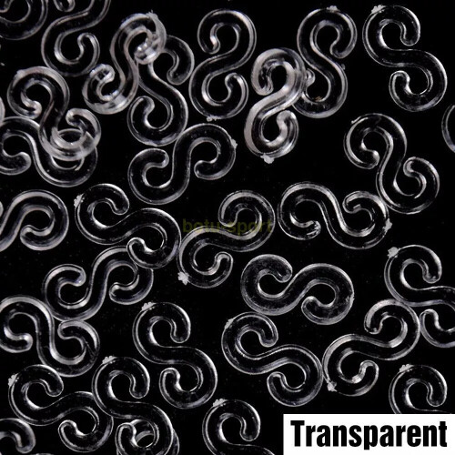 (100PCS Transparent) S Clips Rubber Band Clips Loom Clips for Loom Bracelets
